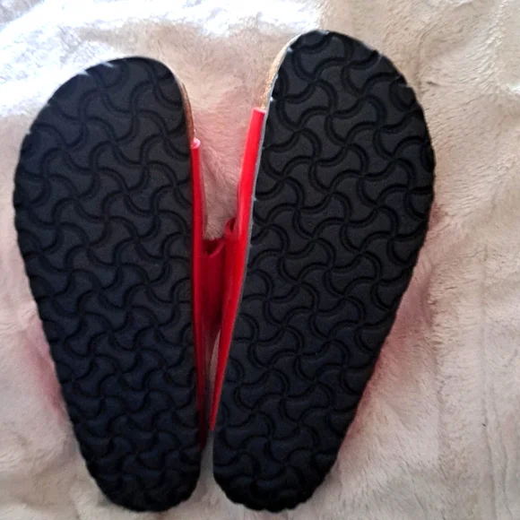 Birkenstock Vibrant Red Womens Arizona Sandals Size 40 , 9.5 ,9 - Picture 2 of 3